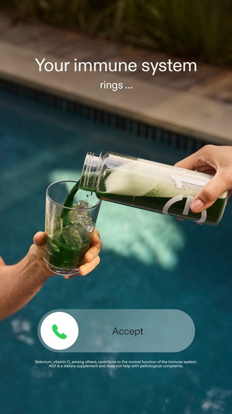 This ad creative utilizes a smartphone interface overlaying a high-quality product pour shot to create an urgent, scroll-stopping visual.